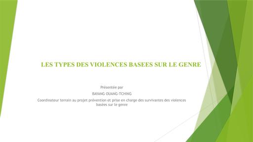Exposé LES TYPES DES VIOLENCES BASEES SUR LE GENRE by Tehua