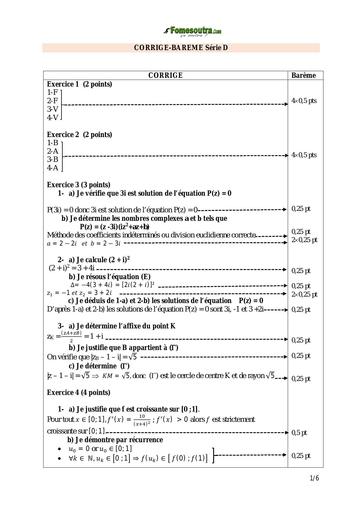 Bac blanc 2024 Corrigé barème Maths Série D dren Bouaflé by Tehua