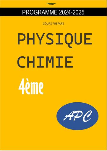 Cours APC PC 4ième APC (Burkina Faso) By Tehua