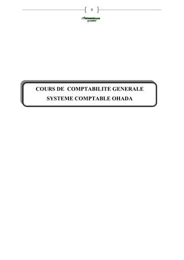 COURS COMPTABILITE GENERALE OHADA NIVEAU 1 by TEHUA