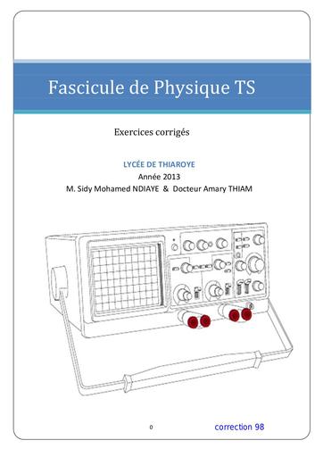 Fascicule de Physique Tle S EXO+CORRO