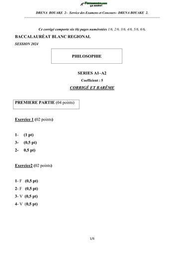 BAC BLANC 2024 Philosophie série A BOUAKE 2 BY TEHUA