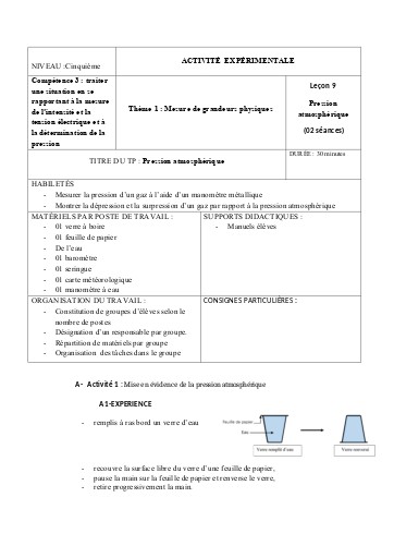 6 Pression atmospherique