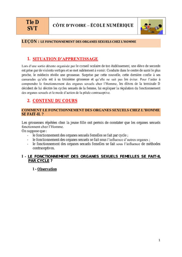 SVT TD L9 Le fonctionnement des organes sexuels chez lHomme ok