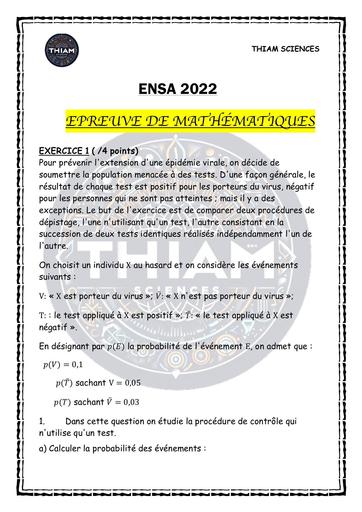 Epreuve de maths—ENSA 2022 by Tehua