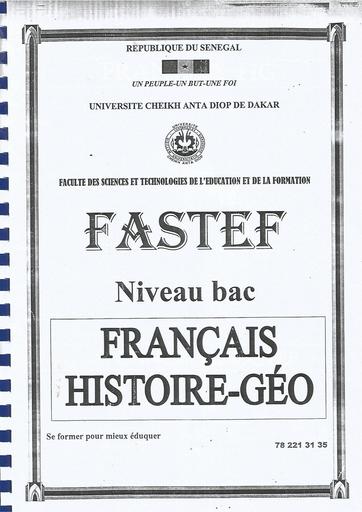 Fastef concours Niveau Bac FR et HG by Tehua