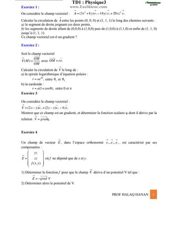 PC SUP FICHE DE TD electrostatique 4 BY TEHUA
