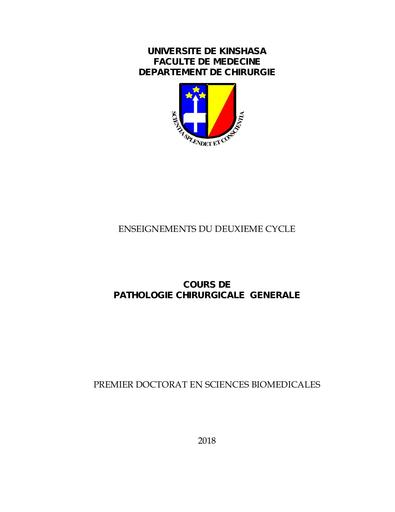 Cours de Chirurgie générale LOMPOSO 17 18 by TEHUA