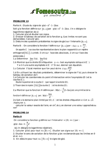 TP 16 Fonction Logarithme Népérien niveau Terminale Scientifique