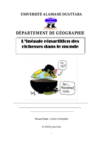 Cours inégale répartition des richesses L 2