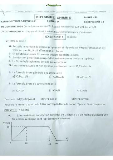 Composition generale Decembre 2024 PC Tle D Up20 Cours sociaux by Tehua