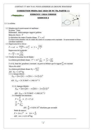 CORRECTION PREPA BAC 2024 EN PC PARTIE 11 by Tehua