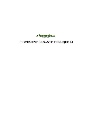 COURS DE SANTE PUBLIQUE by TEHUA