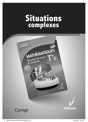 Sujet Situation complexe Maths Tle D 2010-2021