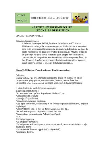 6e EE L2 S2 descript lieu non aminé