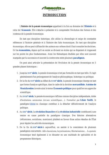 UFHB de Cocody HPE L2( Histoire de la Pensée Economique) by TEHUA
