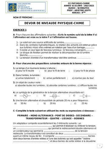 DEVOIR DE PC 4EME TRIMESTRE 3 Lycée le roi des rois.pdf