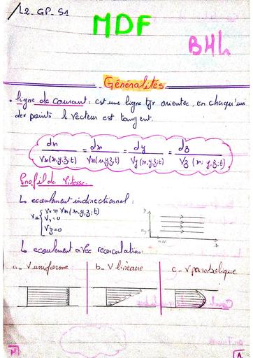 Résumé 1 Mécanique des fluides by Tehua