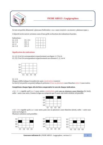 FICHE LOGIGRAPHE