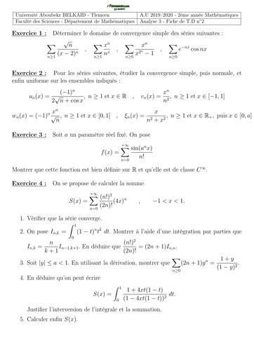 Analyse 3 Fiche 2 2018 2019 Corrige BY TEHUA