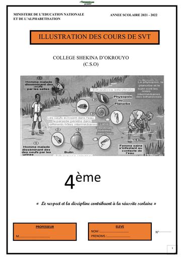 Fascicule DE SUPPORT DE COURS SVT 4ème APC by TEHUA