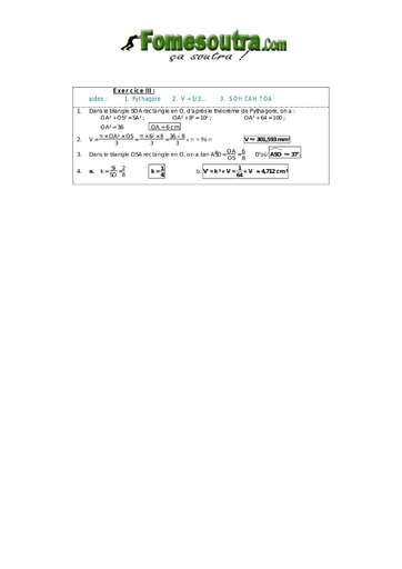 Corrigé TP 3 Trigonométrie maths niveau 3eme