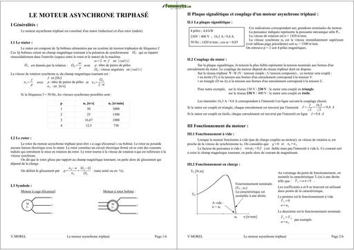 TP BTS SERIE D'EXERCICES SUR LE MOTEUR ASYNCHRONE TRIPHASÉ BY TEHUA