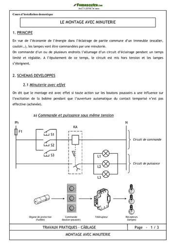 Cours d'installation domestique : Le montage avec Minuterie