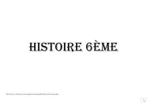 COURS D'HISTOIRE GEOGRAPHIE APC 6ième 3ième BY TEHUA