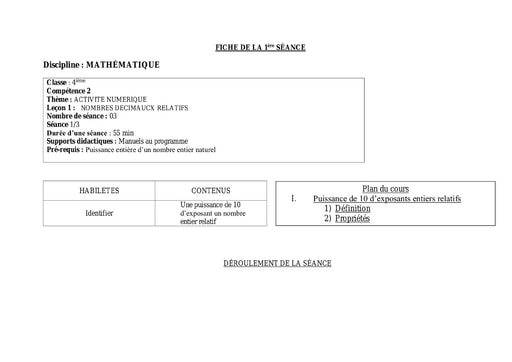 Cours de maths 4ieme APC by Tehua