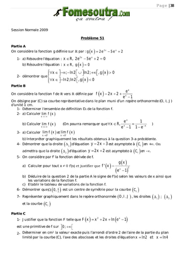 TP 11 étude de fonctions maths niveau Terminale D