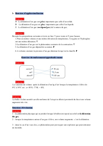Leçon 6   Dilatation des gaz (corrigé)