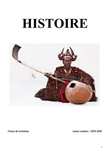 Cours d'histoire niveau 3ième by Tehua