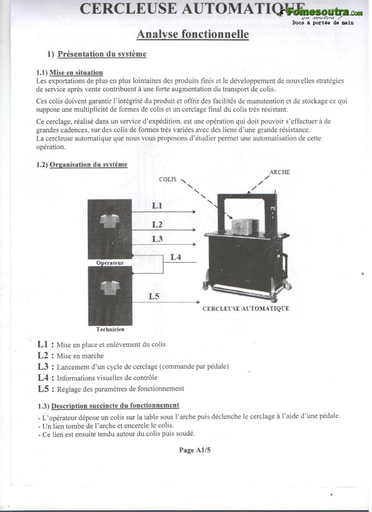 Sujet Cercleuse Automatique - BAC Génie Électronique
