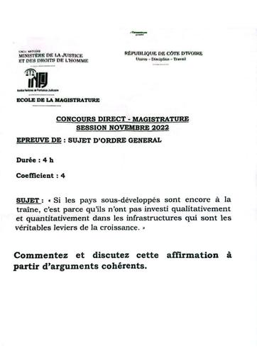 Concours Direct INFJ 2022 Magistrature SOG by TEHUA
