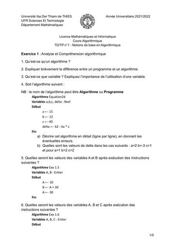 TD1 Algorithmique LMI by Tehua