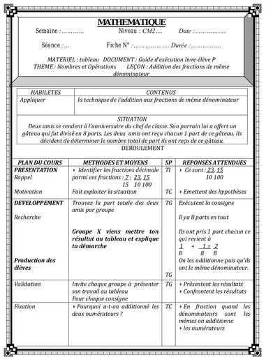 MATHS CM2 1