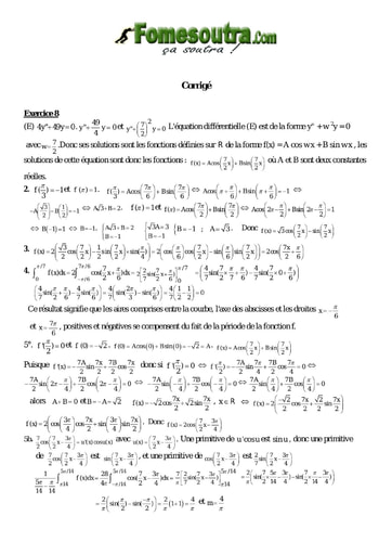 Corrigé TP 16 équations différentielles maths niveau Terminale D