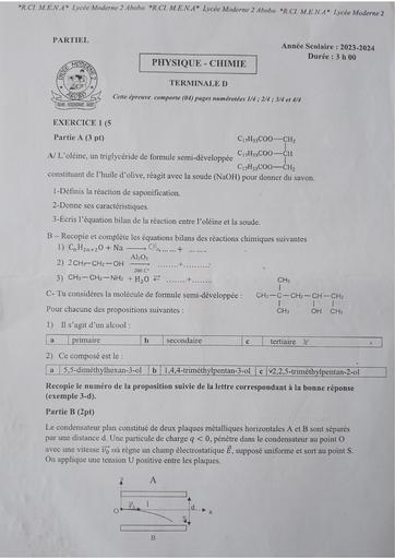 Partielle de décembre 2023 PC Tle D Lym2A by Tehua