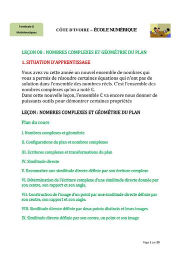 Déplace toi avec les nombres complexes