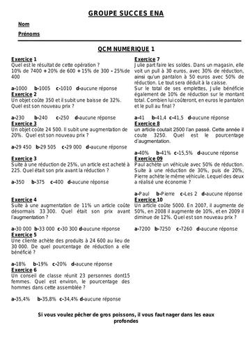 QCM APTITUDE NUMERIQUE  NUMERO 1 ENA.pdf