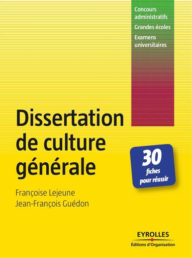 Dissertation de culture generale 30 Fiches pour reussir by Tehua