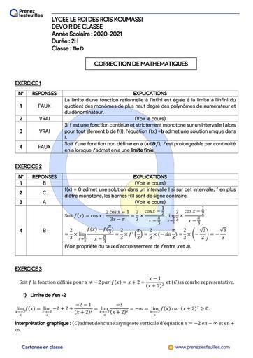 CORRIGÉ MATHS 3