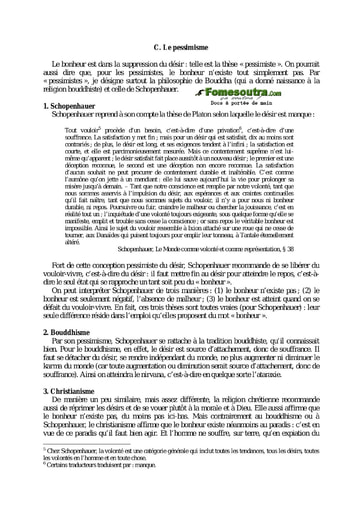 Bonheur et désir: Le pessimisme - Cours de philo