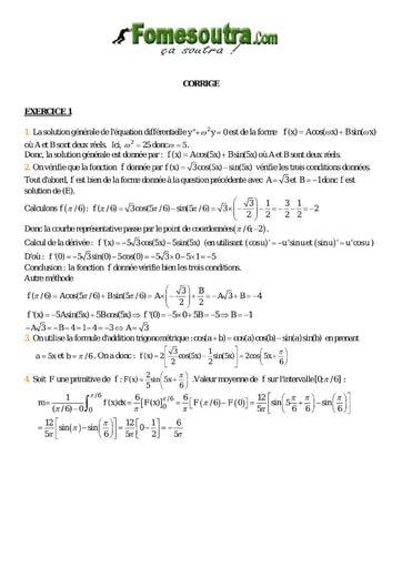 Corrigé TP 10 équations différentielles maths niveau Terminale D