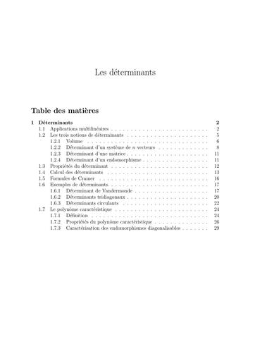 17   Les déterminants