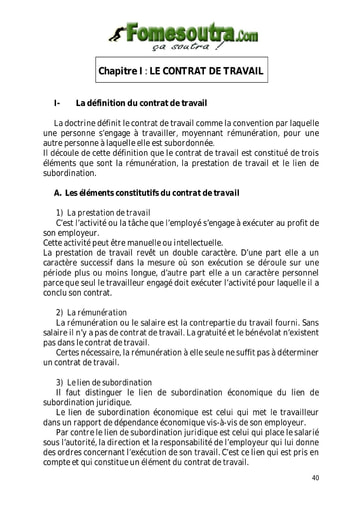 Le contrat de travail - Tle G1 et G2