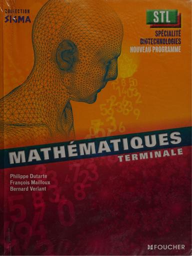Livre de Maths Tle STL spécialités biotechnologies Collection Sigma by Tehua