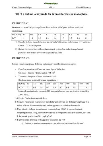 TD BTS electrotechnique Bobine à noyau de fer &Transformateur monophasé 01 BY TEHUA
