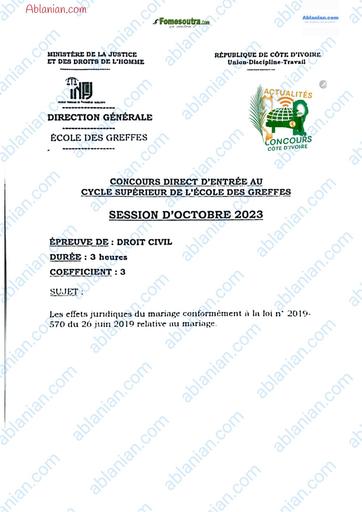INFJ 2023 CS GREFFES DROIT CIVIL BY TEHUA